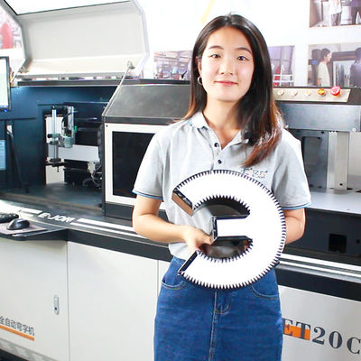 Flat Metal Slotting System EJON Channel Letter Bending Machine with V-Cutting and Flanging Function